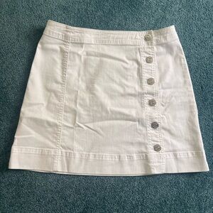 Tommy Bahama White Button-Front Denim Skirt